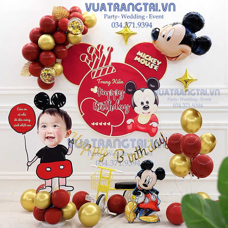 Trang trí sinh nhật chủ đề chuột Mickey