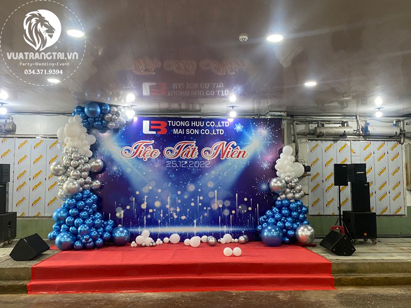 trang tri background tiec tat nien year end party 7